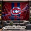 Wall Hanging Tapestry Custom NameMontreal Canadiens Pattern Personalized Printed Fabric Wall Decor