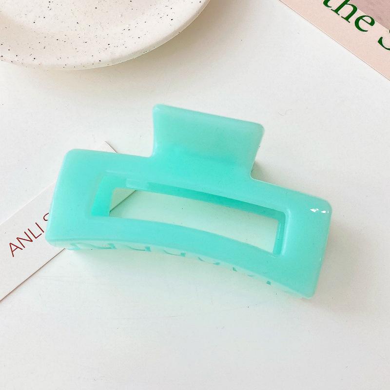 2pcs 10cm Women Thick Ponytail Hair Claws Large Geometric Square Claw Minimalist Lady Hair Claw Girls Hair Accessories
