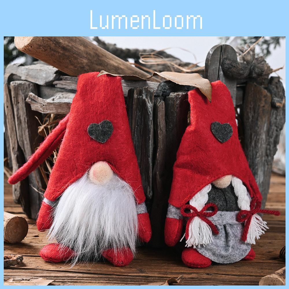 Christmas Decorations Forest Elder Standing Posture With Love Decor Heart