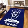 Leeds United Custom Name Carpet Rug for Living Room Bedroom Home Sofa Decoration,Kids Play Non-slip Floor Mat