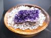 RELIGHT Amethyst Quartz Crystal Natural Stone Pebbles Power Stone for Purification Set Ornament Lucky Charm Cluster 3-Piece 101g-150g…