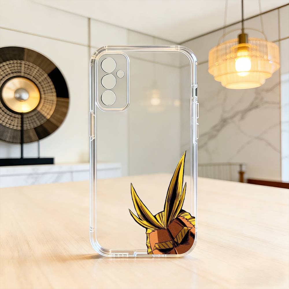 Anime A-All M-Might Anime Phone Case For SamsungA10,12,20,21S,30,31,40,50,51,52,70,71 Transparent Cover