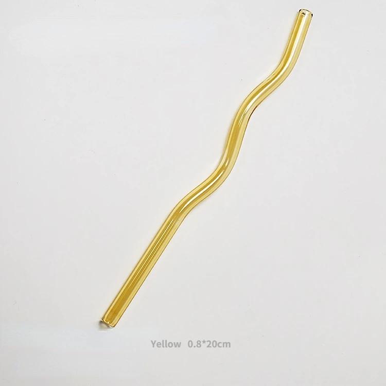 Reusable Glass Straw Long Stem Glass Straw Wholesale Straws Heat Resistant Glass Drinking Water Straws Eco Friendly Drinkware