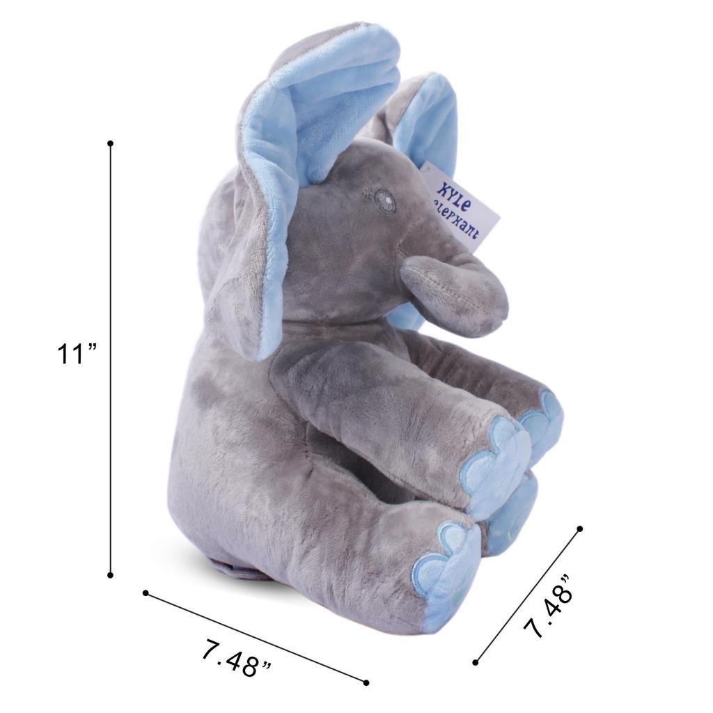 Dimple Kyle Elefant Plüschtier - Animierter Plüschblauer singender Elefant, Interaktives musikalisches Versteckspiel für Babys und Kinder, Perfekt für Kleinkinder, Alter