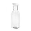 50 Oz Large Plastic Water Bottle with Flip Cap, Square Base Juice Container, Clear Plastic Water Bottle, Beverage Milk Bottle