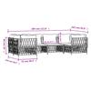6 Piece Garden Lounge Set with Cushions Anthracite Steel
