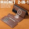 Business 2-in-1 Detachable Magnetic Leather Wallet Phone Case for Samsung Z Fold 7 6 Shockproof  Stand Cards Solt Bag Cover