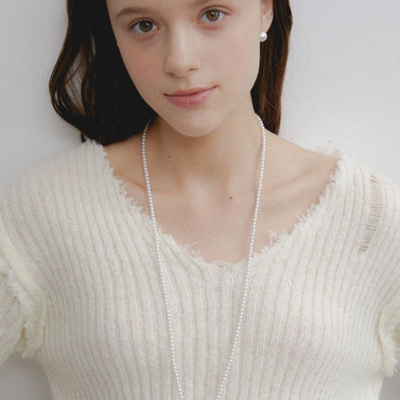 

GETMEBLING Heart Pearl Magnet Long Necklace ONE(N451)