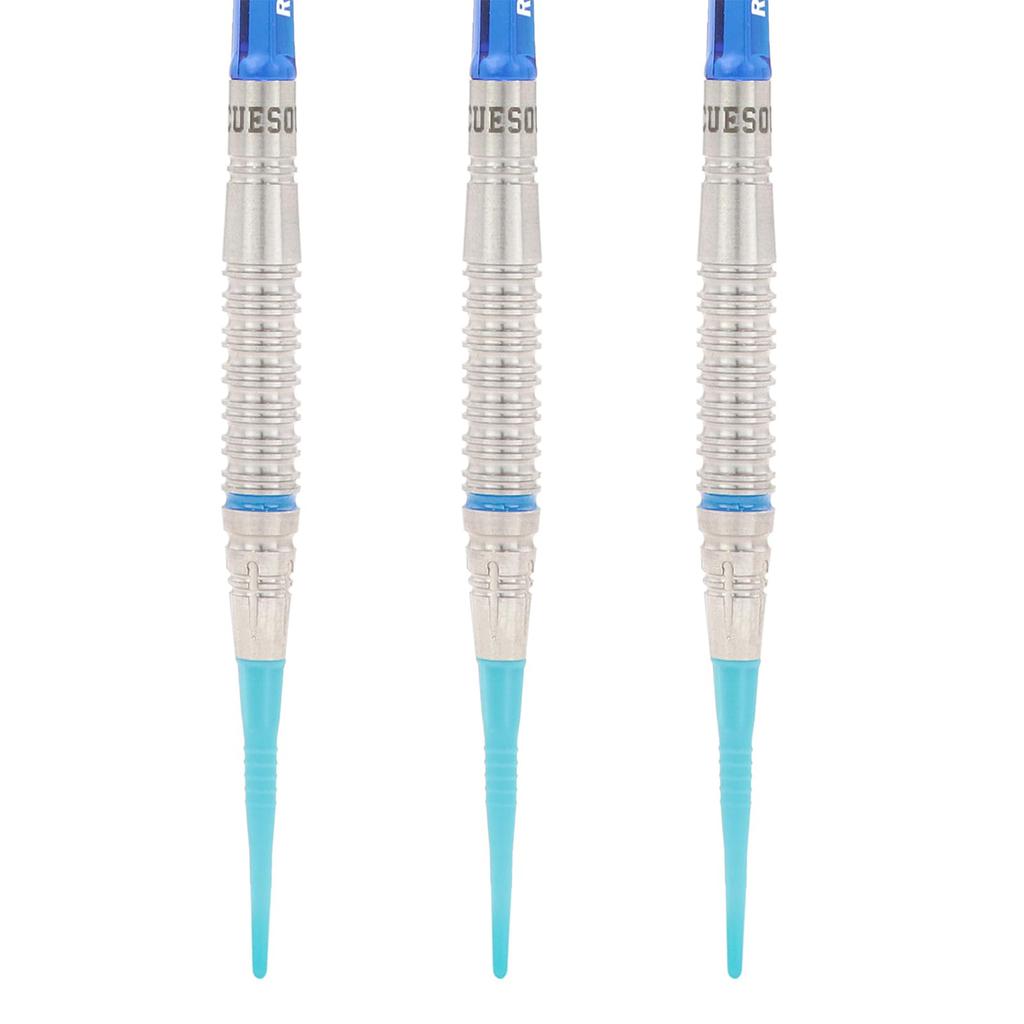 Cuesoul FESTIVAL Series Tungsten Darts OTO Small Thread 19g Blue Soft Tip Barrel 90% Set, Tip, (CSDP-BS116-M1)