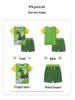 Plaid Boys' Shorts & Excavator Print Shirt Set - Summer Two-Piece Outfit
