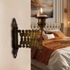 Vintage Style Extendable Taper Candle Holder Wall Mounted Candlestick Rack Decor