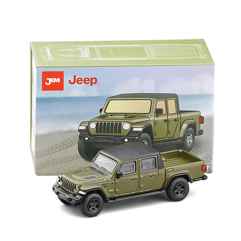 1/64 Jeeps Gladiator Rubicon Alloy Pickup Car Model Diecast Metal Off-road Vehicle Car Model Simulation Miniature Scale Toy Gift