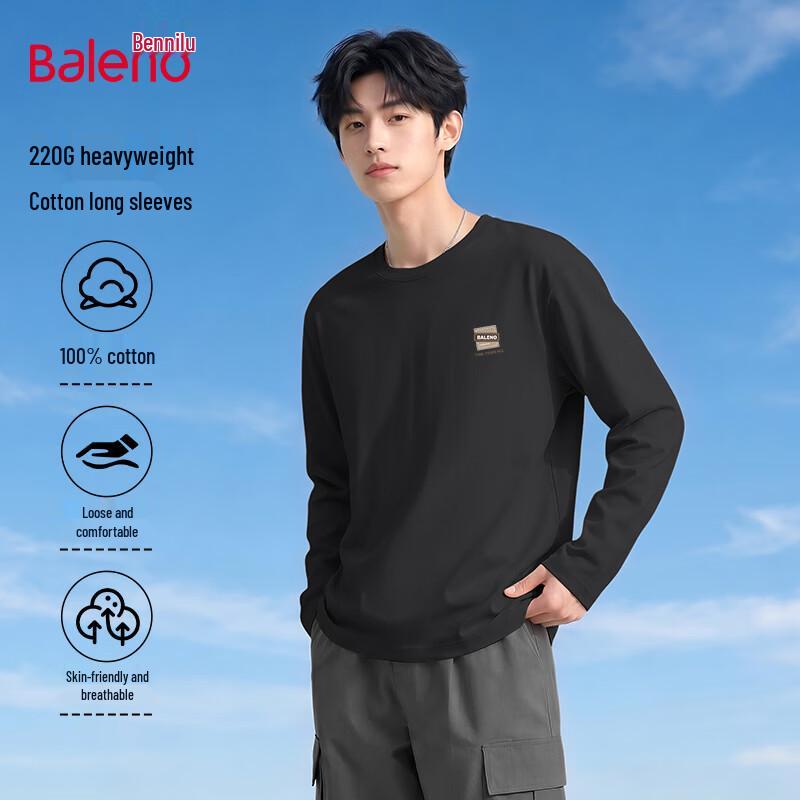 Baleno Men s American Style 100% Cotton Long-Sleeve T-Shirt 5XL