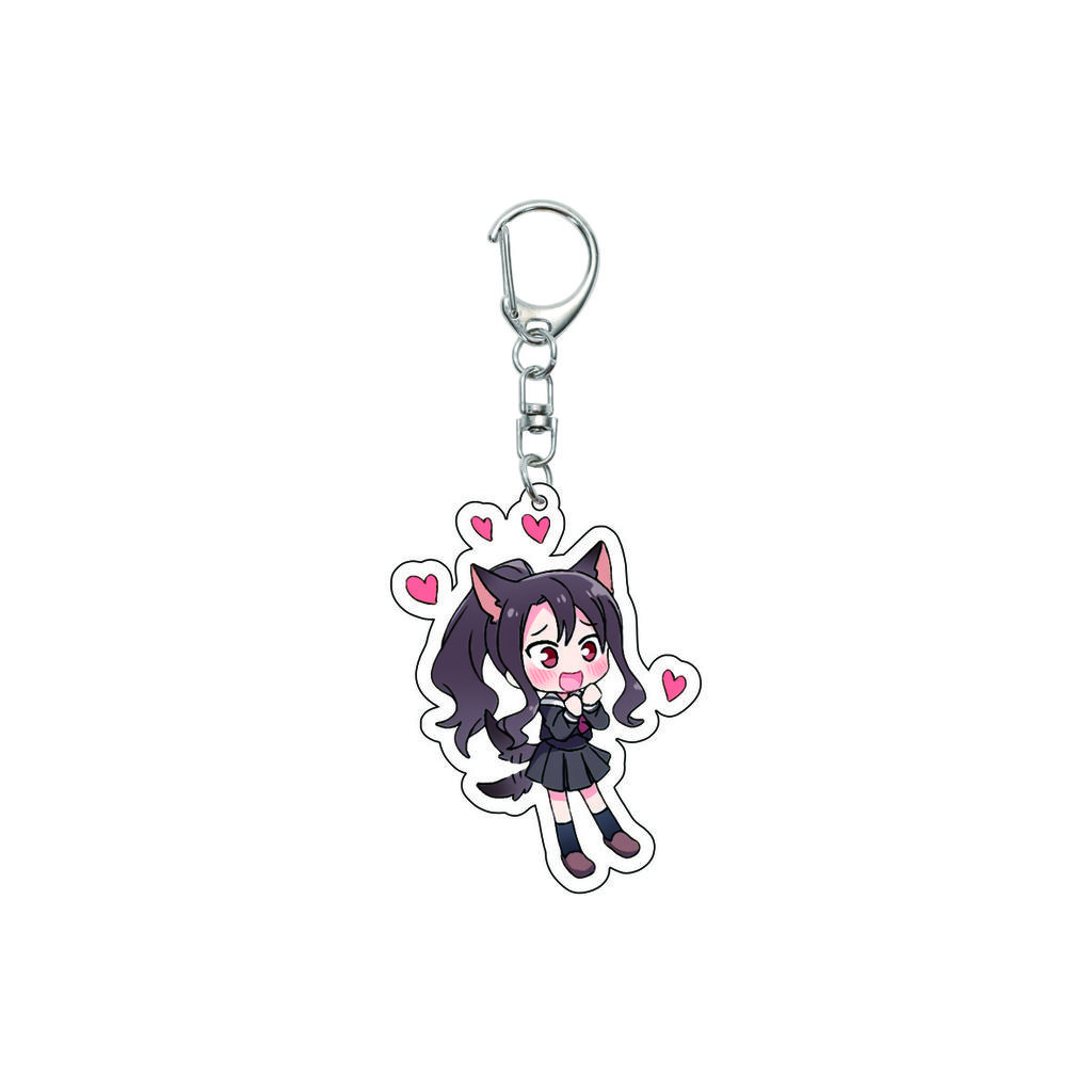 55MM Anime banG Dream Keychain Toyama Kasumi/Saya Yamabuki/Hanazono Tae Key Chain Acrylic Model Plate Christmas Gifts
