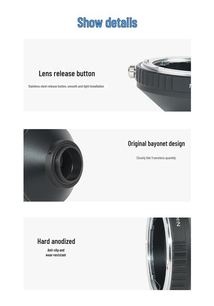 NIK-C Lens Adapter Ring for Nikon Lens To C-Mount Cinema Camera