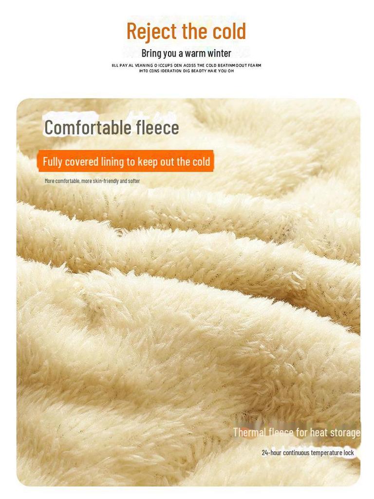 Men's Winter Lambskin Cotton Jacket: Thick, Windproof, Warm, Business-Casual Coat