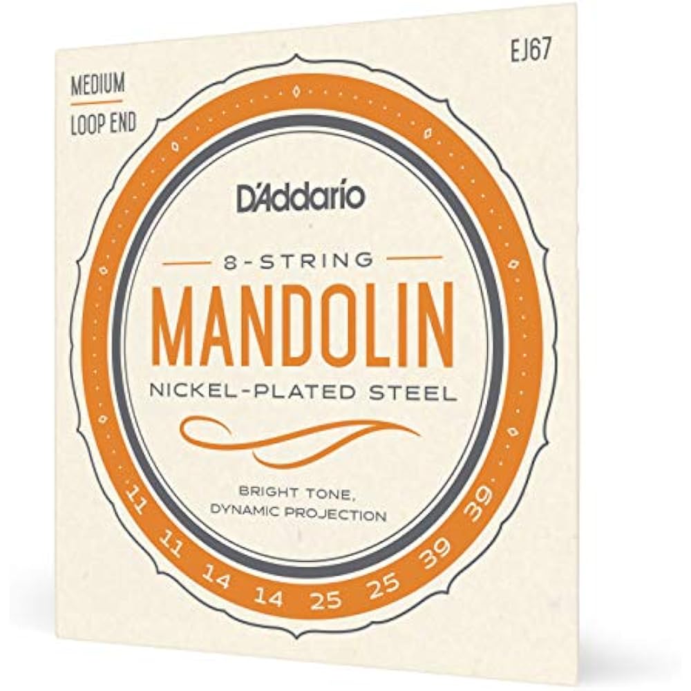 D'Addario Daddario Mandolin String Nickel Medium .011-.039 EJ67 [Domestic Genuine]