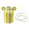 Double Handle Striped  Flower Pot INS Wall Mounted Planter Hydroponic Vase  Housewarming Gift