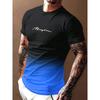 T-shirt a maniche corte casual estiva da uomo giovane alla moda sportiva stampata larga europea-americana
