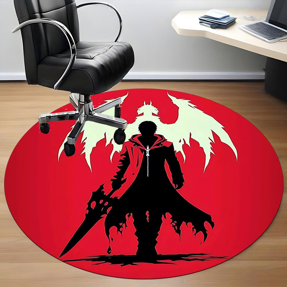 1pc Angel Wings Carpet, Round Non-Slip Durable Large Size Office Carpet, Suitable for Office,yy250908055