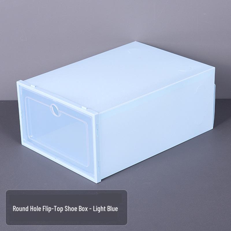 Multi-Color Flip-Top Shoe Storage Box - Dustproof & Moisture-Proof, Stackable PP Plastic Shoe Rack