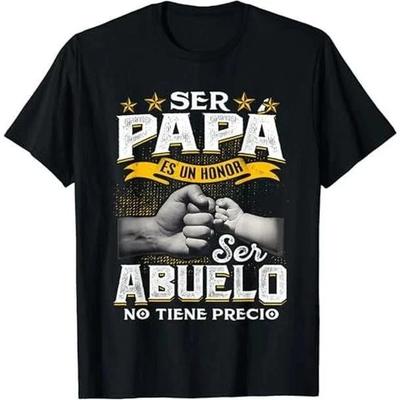 Vater sein ist eine Ehre, Großvater sein ist unbezahlbar Spanisches T-Shirt