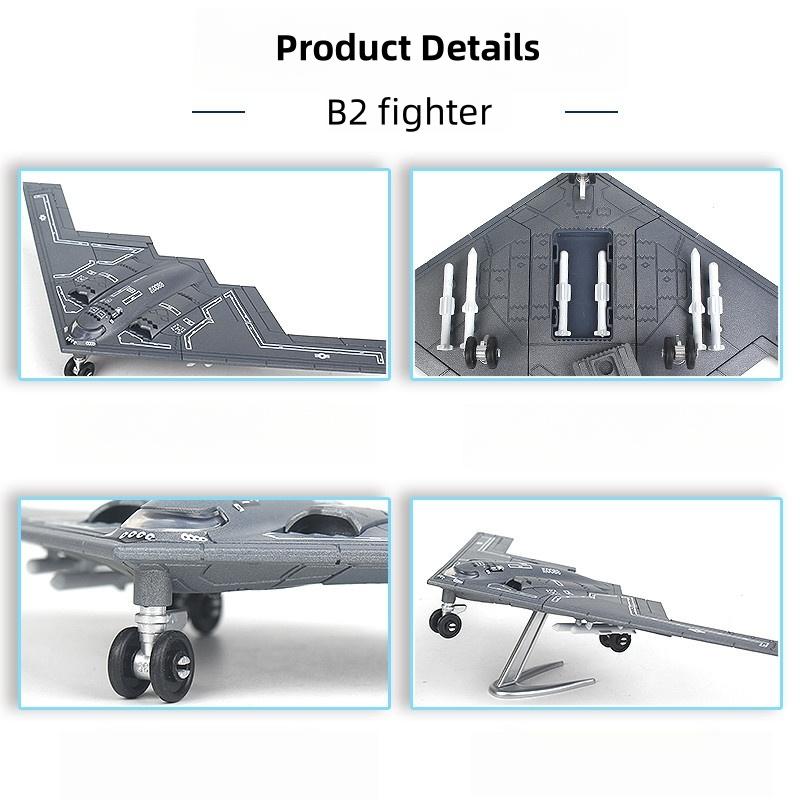 1:200 Model stíhacího bombardéru B-2 Stealth Kreativní vojenská série Stavebnice Domácí dekorace Sestavené hračky pro chlapce Vánoční dárek