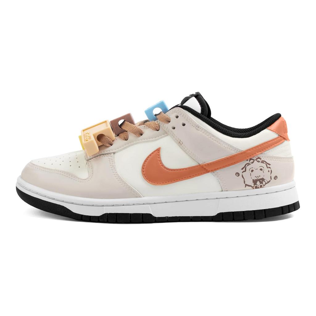 Nike Dunk Abrasion Resistant Low top Skateboard Shoes Unisex Custard HF5441-100(Team825-)