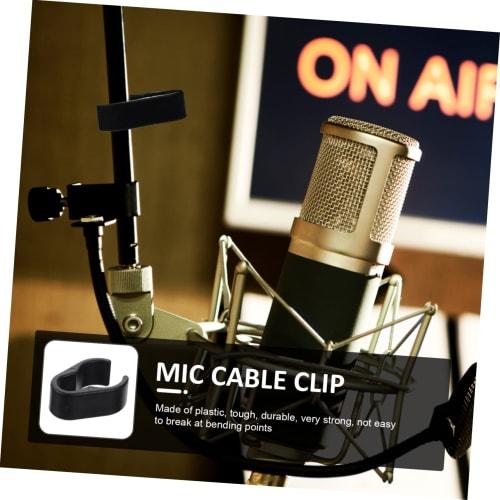 Gadpiparty 20pcs Microphone Cable Holder Clips for Microphones, Flexible and Durable