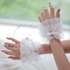 Detachable Lace Short Wrist Flared Cuffs Coat Mesh Fake Sleeves Ruffles Wristband Lolita Decorative Accessories