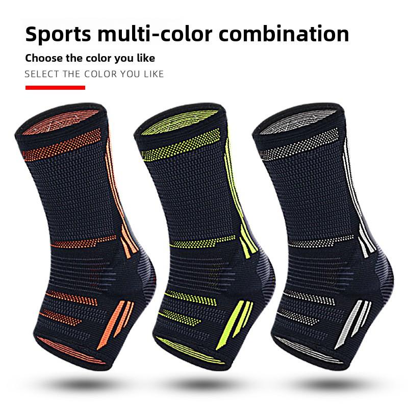 Knitted Sports Silicone Ankle Brace Elastic Pressure Ankle Shock Absorption Anti-collision Fixed Support Ankle Brace