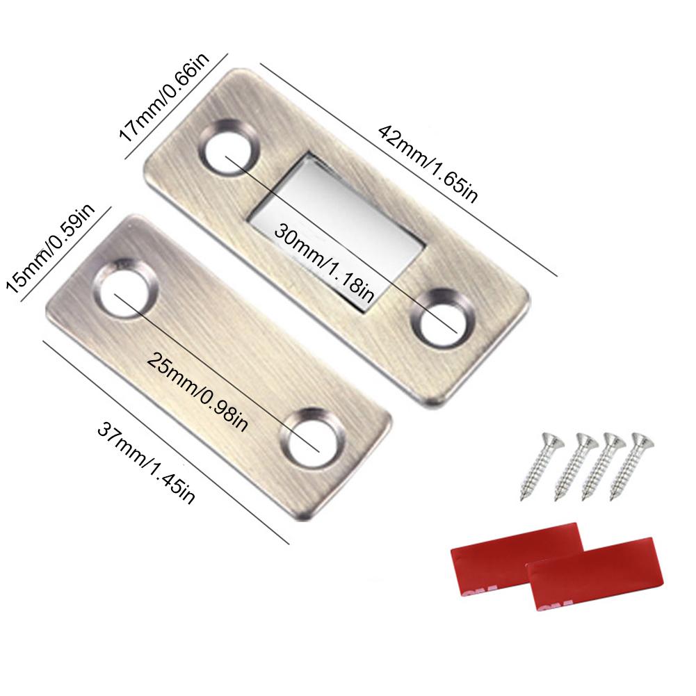 Magnetischer Türfang Ultra-dünne Schrankmagnete Closer Möbel Starke magnetische Saugkraft mit Klebeband für Schrank