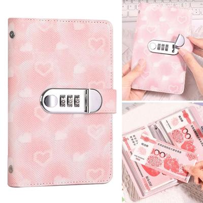 100 Envelopes Money Saving Challeng Couple Saving Money Notebook With Password Lock Savings Binder Reusable Budget Savings Book