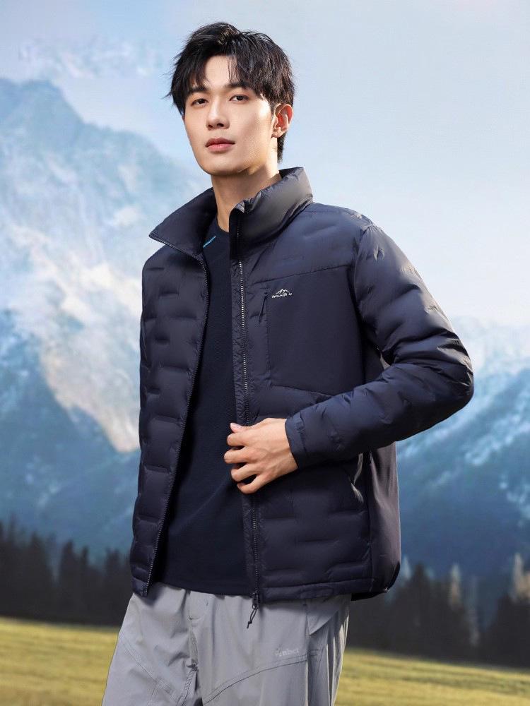 Men's Lightweight Down Jacket: 2025 Autumn/Winter Stand Collar Short Duck Down Coat