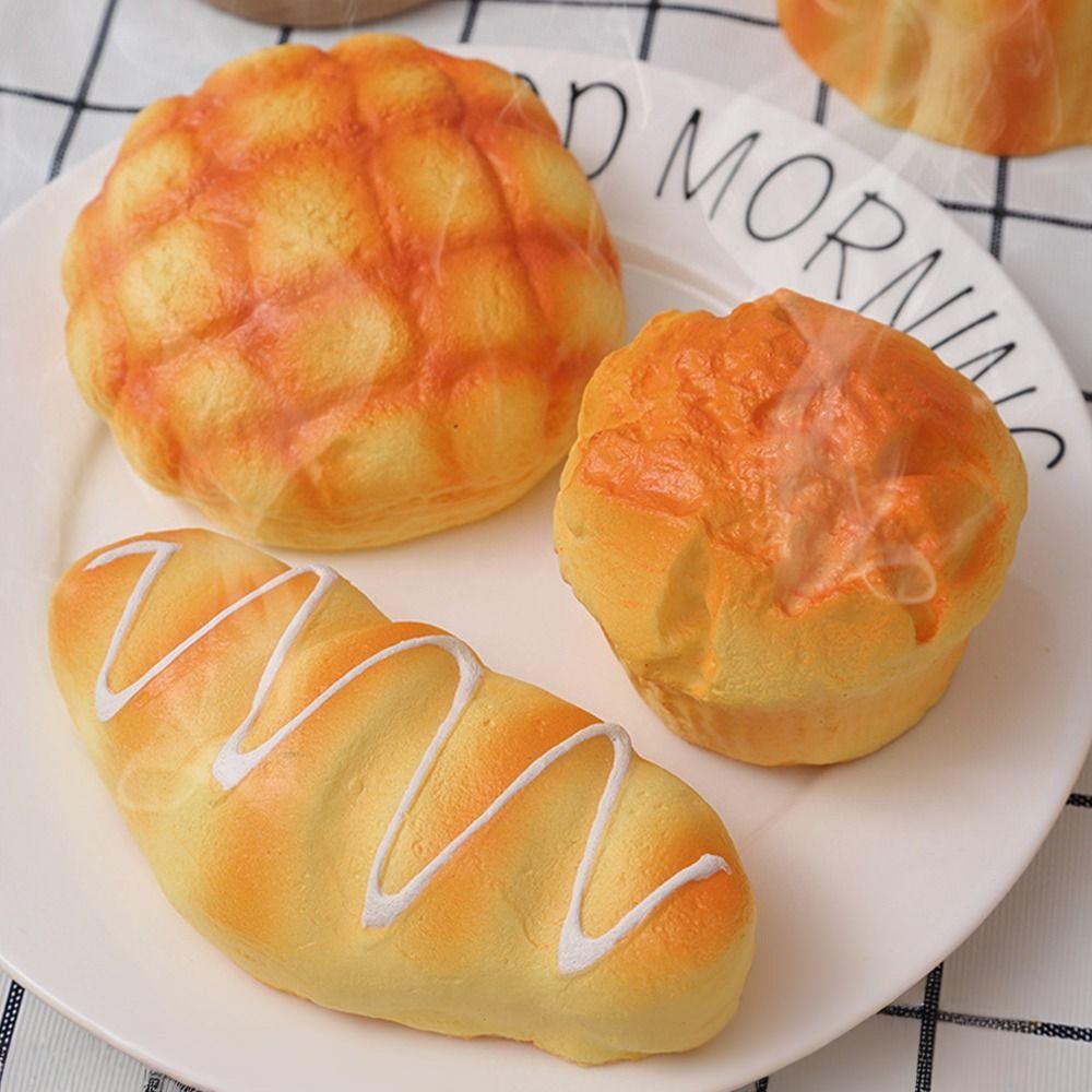 Toast Model Stress Relief Toy Yellow Squeeze Toys Creative Pinch Le  Kids