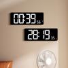Creative Living Room Wall Clock LED Multi-function Color Clock 17.3 Inch Alarm Clock Temperature and Humidity Display Clock 6661