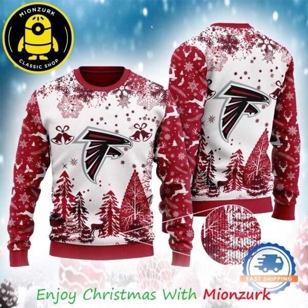 Atlanta Falcons Logo Football Team NFL Special Xmas Tree Christmas Ugly Sweater Unisex T-Shirt XXXXL
