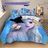 3pcs Frozen Queen Elsa Bedding Set - 1 Soft Quilt Cover + 2 Pillowcases, Machine Washable - Suitable for All Seasons, Perfect Gift for Family and