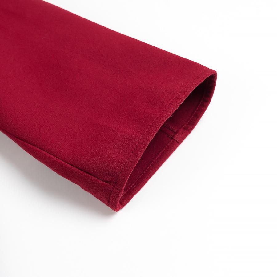 European & American Style Women's Long Sleeve Scarf Collar Wool Coat