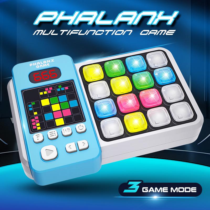 

Portable Children s Palm Puzzle Challenge Game Machine Speed Push Press And Play Logic Thinking Fidget Sensory Toy синій