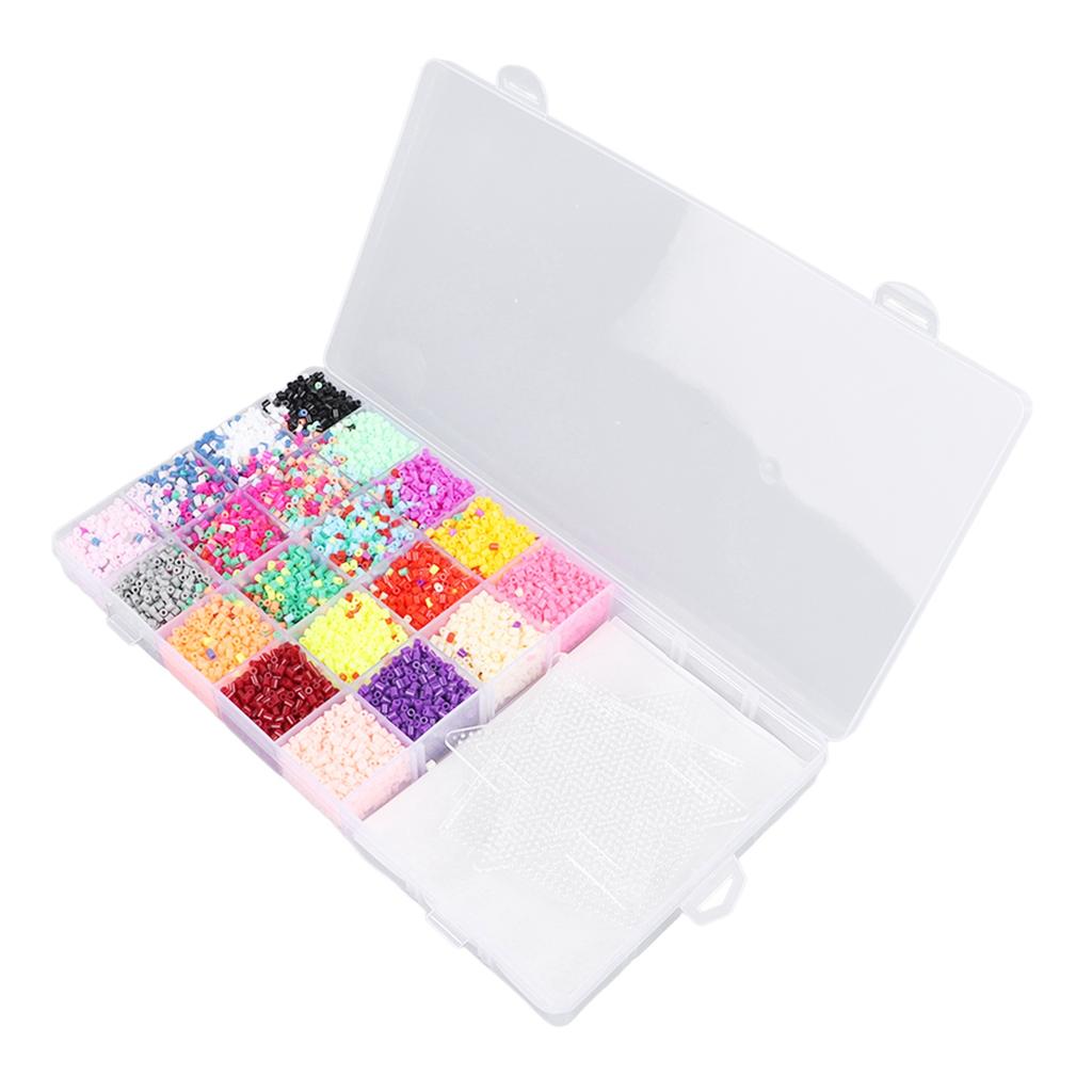 20 Colors Bead Fuse Kit 2.6mm Educational Mixed Colors DIY Bead Fuse Art Craft Toy for Children