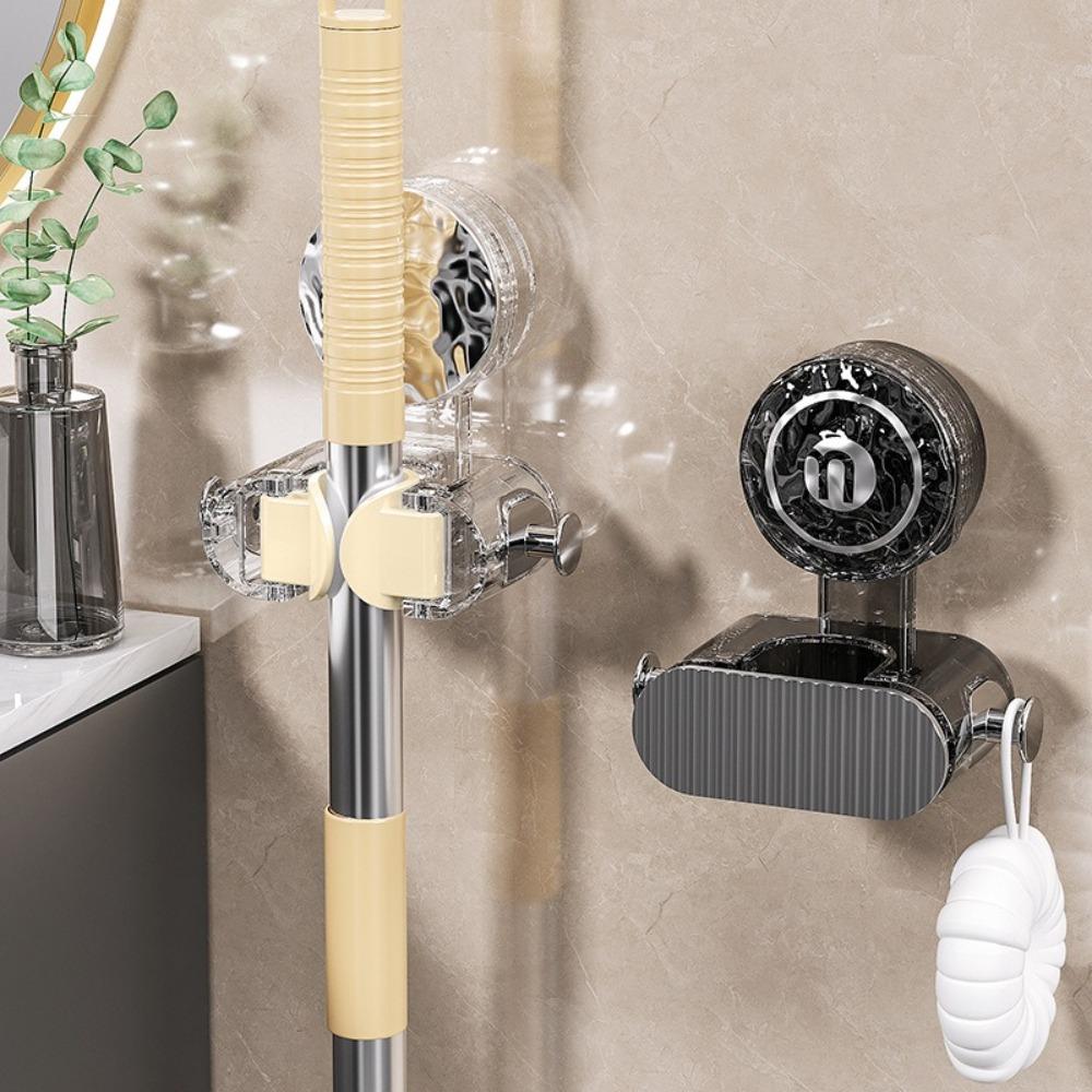 

Wall Mounted Brush Broom Hanger Racks Non Punch Mop Holders High Quality Mop Clip