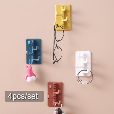 New 4 PCS  Wall Hooks Hanger For Kitchen Bathroom Home Decor Holders Racks