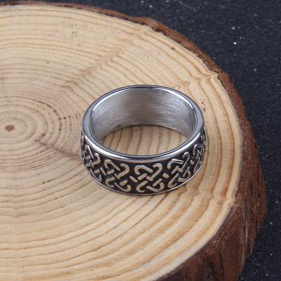 Pierścień Wikingów ze Stali Nierdzewnej Amulet Biżuteria Prezent