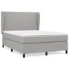 VidaXL Lit à sommier tapissier avec matelas Gris clair 140x200cm Tissu - Modèle 3127805