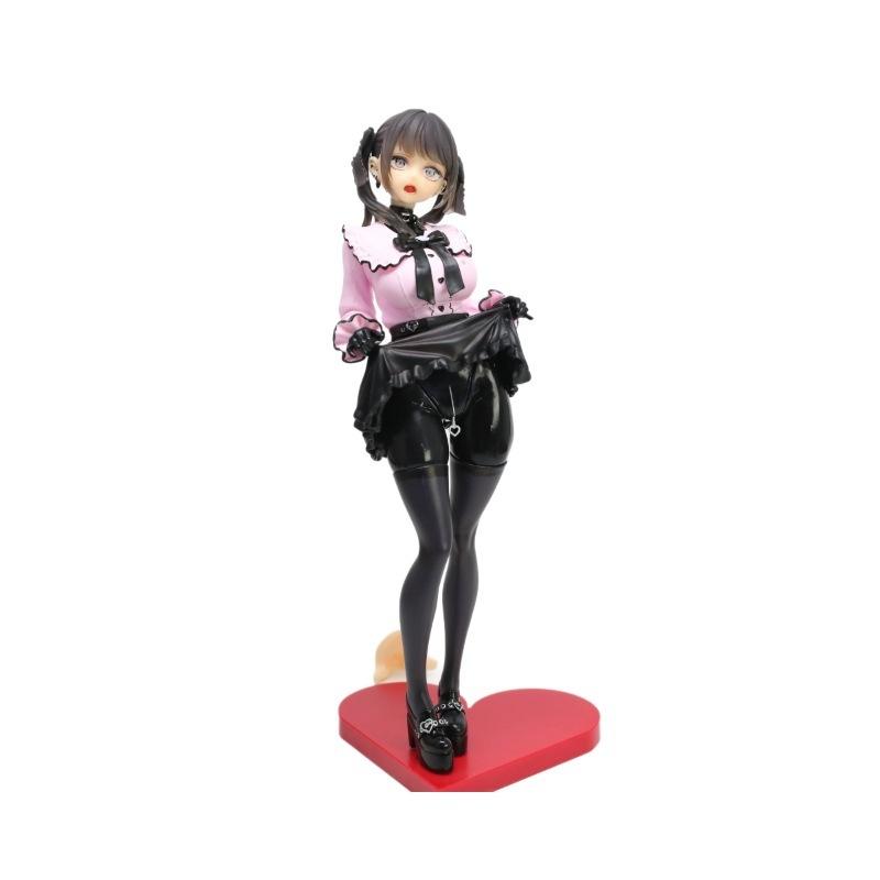 26cm Anime Miu Kurokawa Anime Figure Standing Uniform PC Case Interchangeable Face Collectible Model Desktop Decoration Gifts
