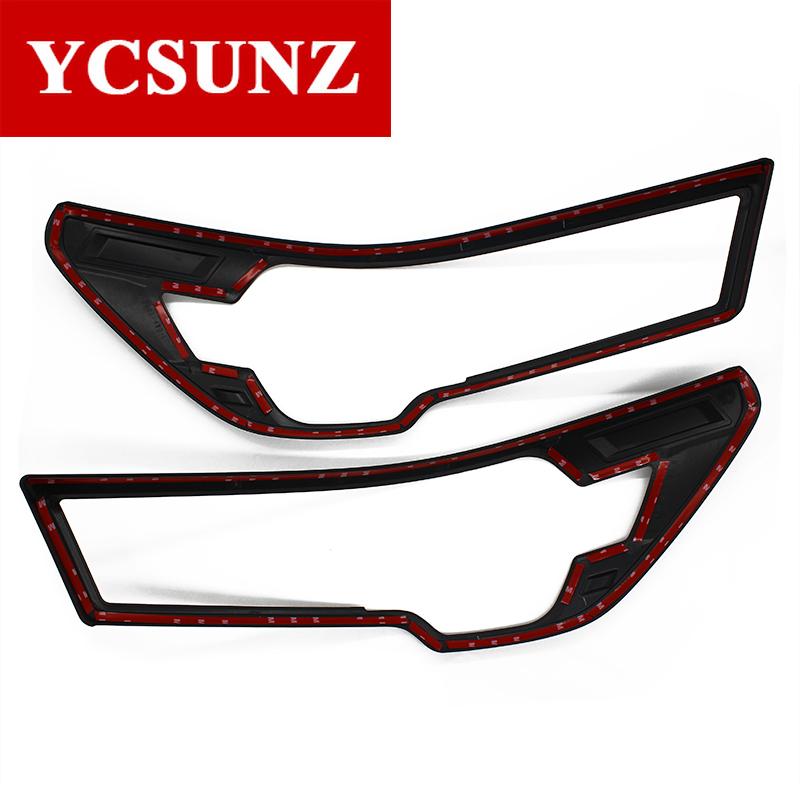 ABS Headlight Cover Car Accessories For Toyota Hilux 2021 2022 2023 4x4 Head Light Exterior Parts Double Cabin YCSUNZ