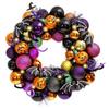 Valery Madelyn Halloween decoration wreath 30cm diameter 10 LED lights entrance wall hanging