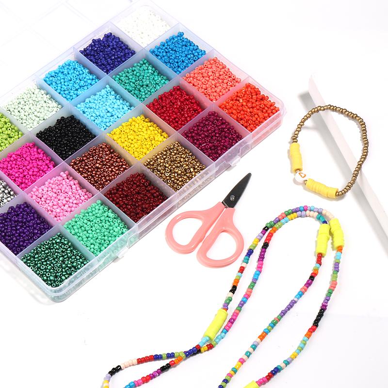 2mm Multicolor Seed Beads Jewelry Making Kit Beads for Bracelets Bead Craft Kit Set, Glass Seed Letter  DIY Art and Craft