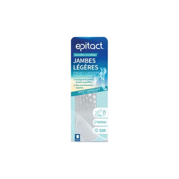 Epitact Semelles Invisibles Jambes Légères - Taille 36 - 38, 1 Paire